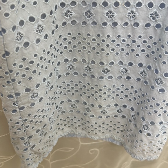 Loft ice blue eyelid lace shift dress women’s size 10. - Picture 7 of 11